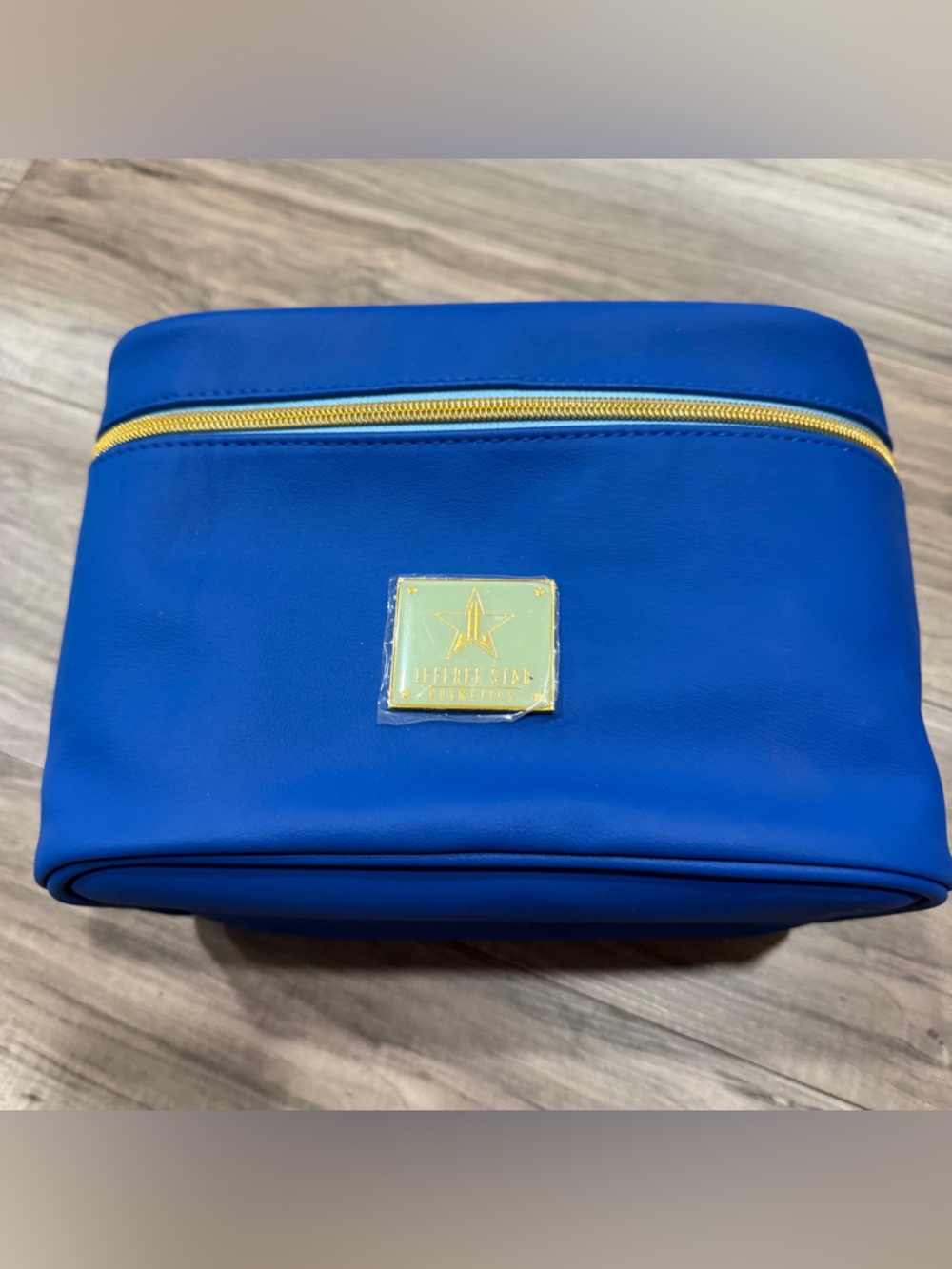 NWOT Jeffree Star Cosmetics Train Royal Blue Makeup Bag